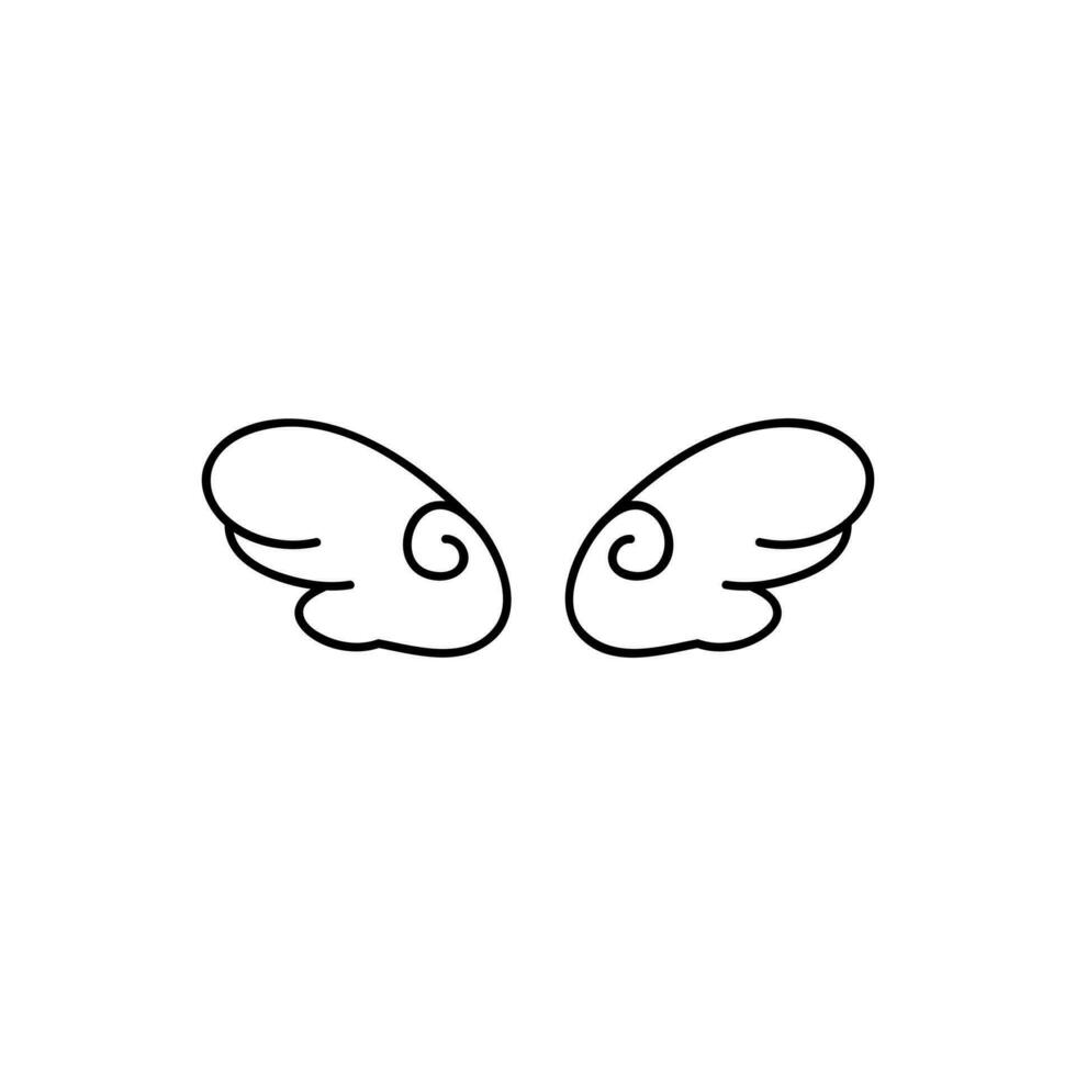 Angel wings icon vector. fly illustration sign collection. pilot symbol. wings logo. vector