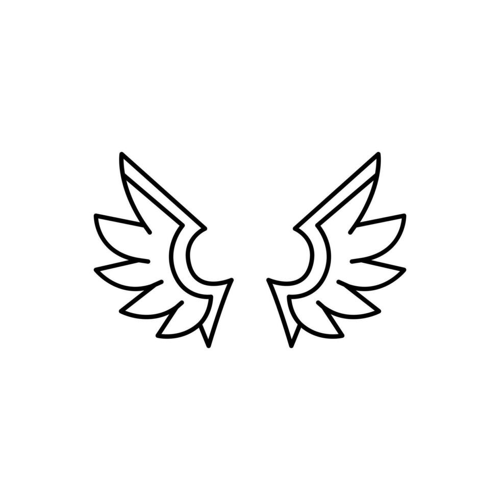 Angel wings icon vector. fly illustration sign collection. pilot symbol. wings logo. vector