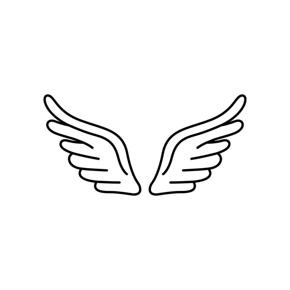 Angel wings icon vector. fly illustration sign collection. pilot symbol. wings logo. vector