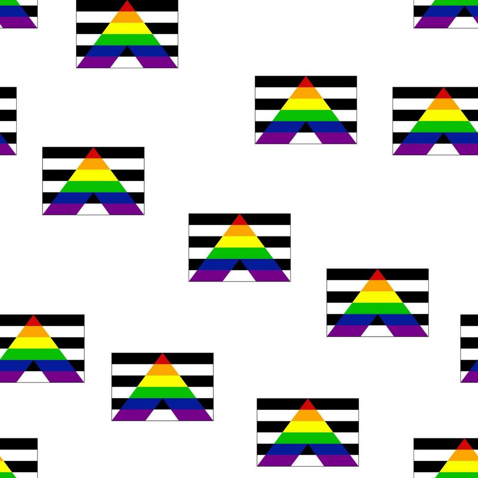 Derecho aliados orgullo bandera. lgbt comunidad bandera vector