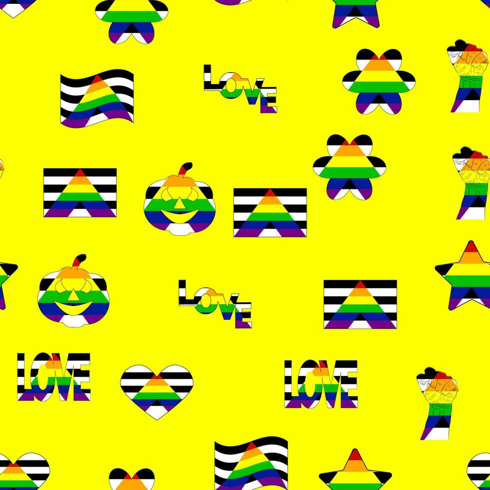 Derecho aliados orgullo bandera. lgbt comunidad bandera vector