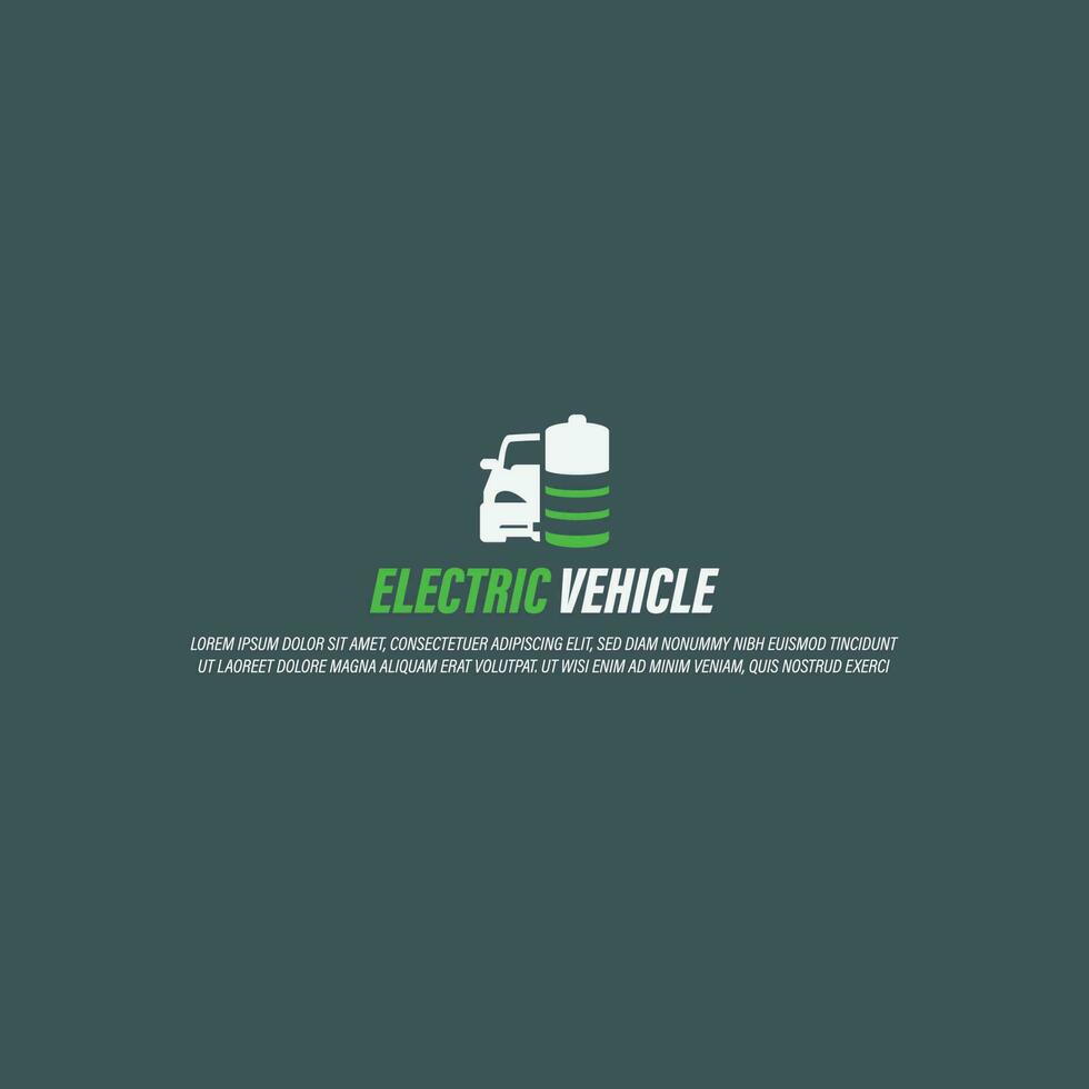 EV icon logo vector