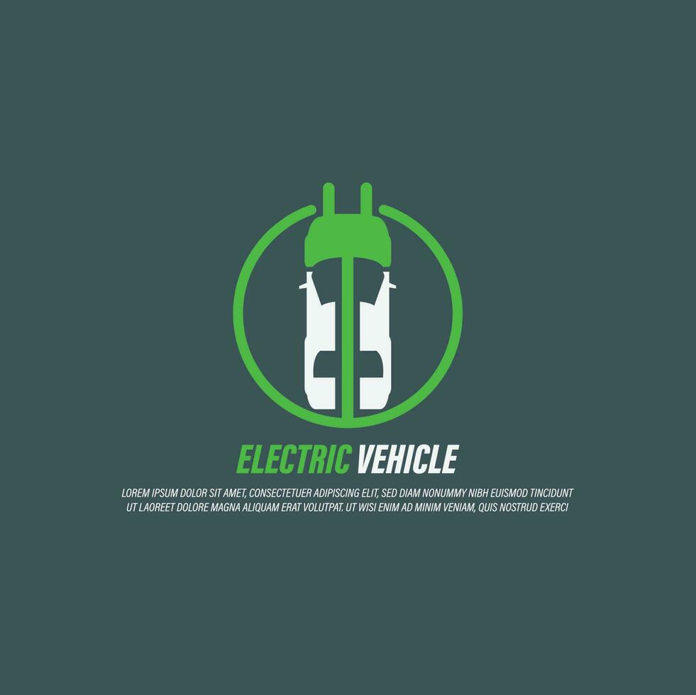 EV icon logo vector