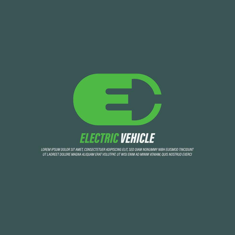 ev icono logo vector