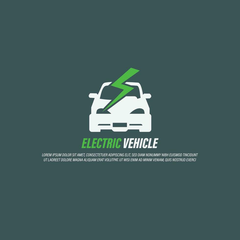 EV icon logo vector