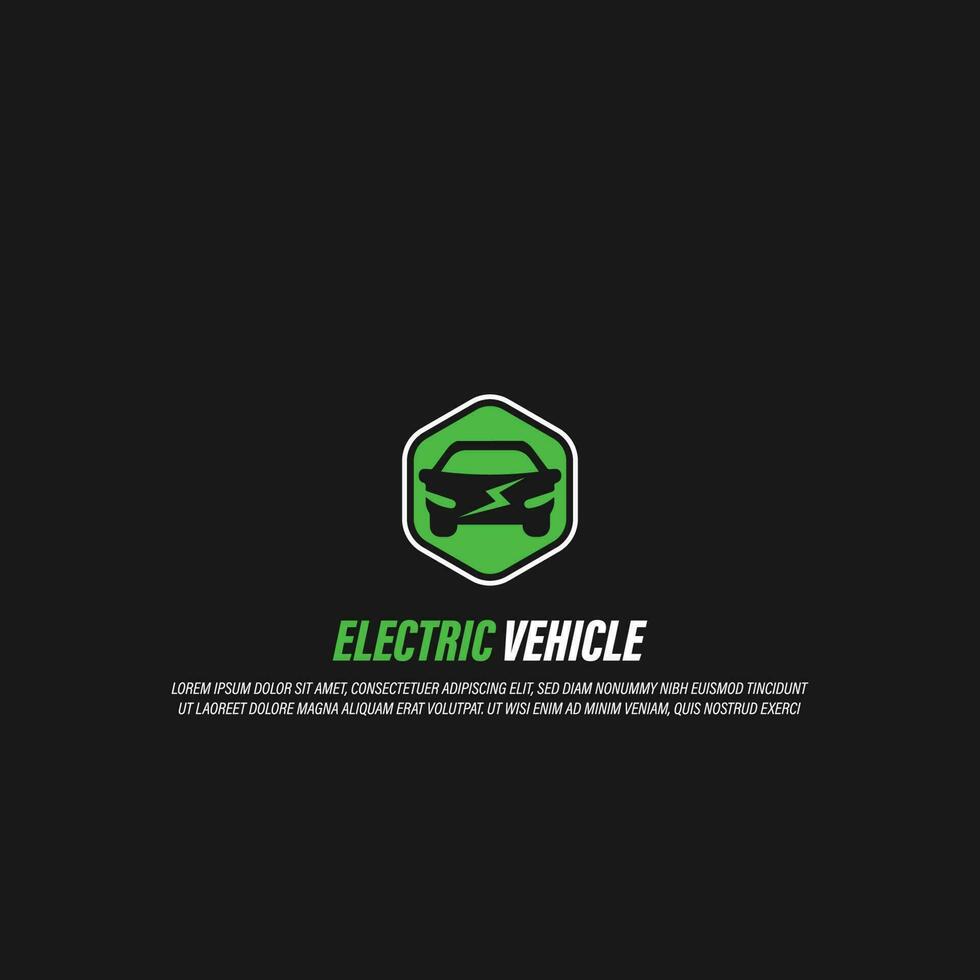 EV icon logo vector