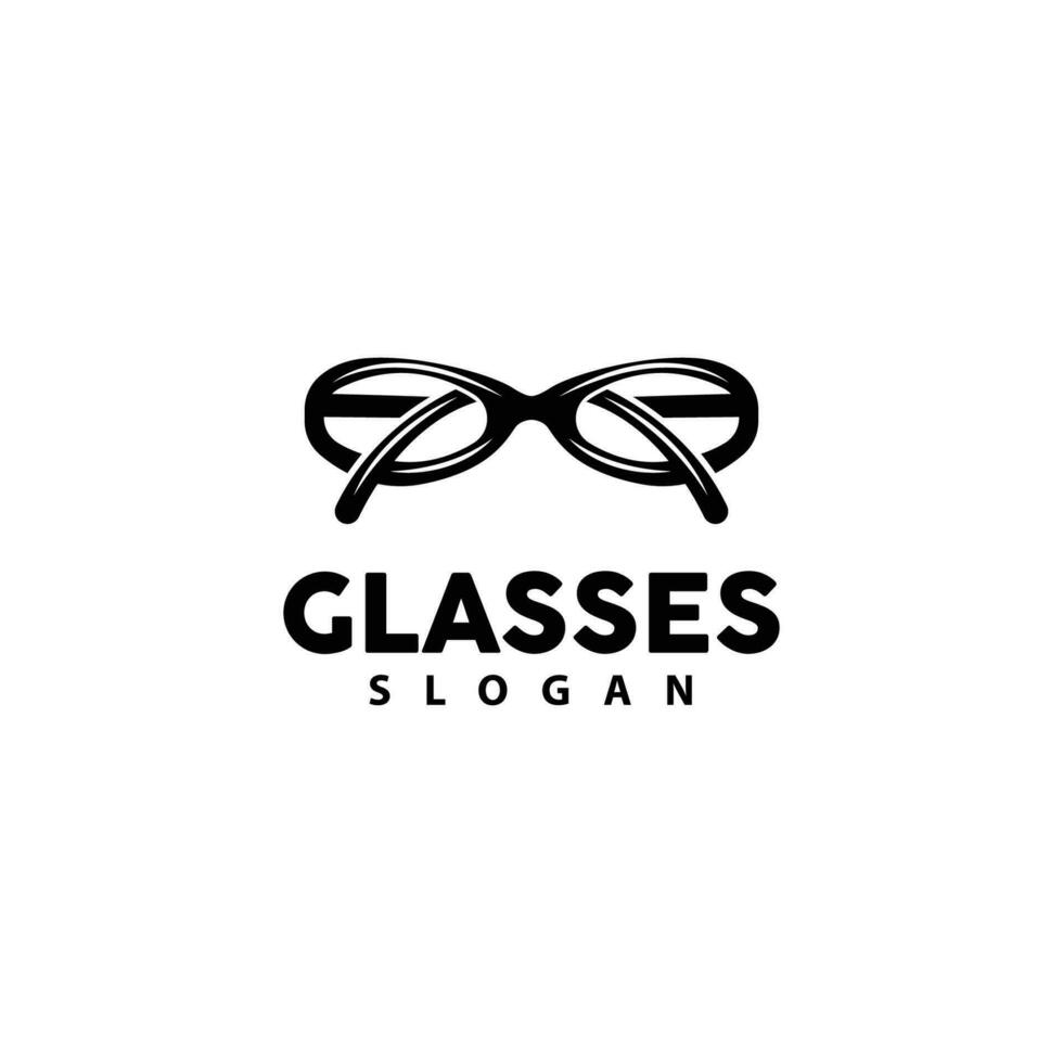 Glasses Logo, Optic Fashion Vector, Icon Illustration Template Simple Design vector