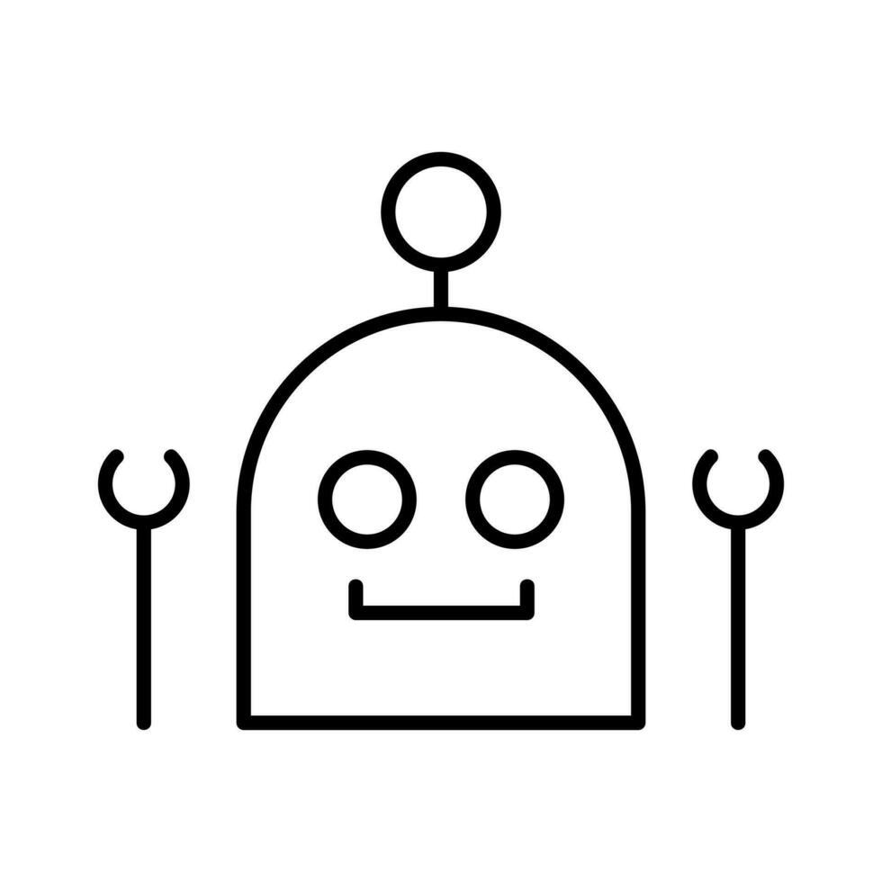 robot automation outline icon vector illustration