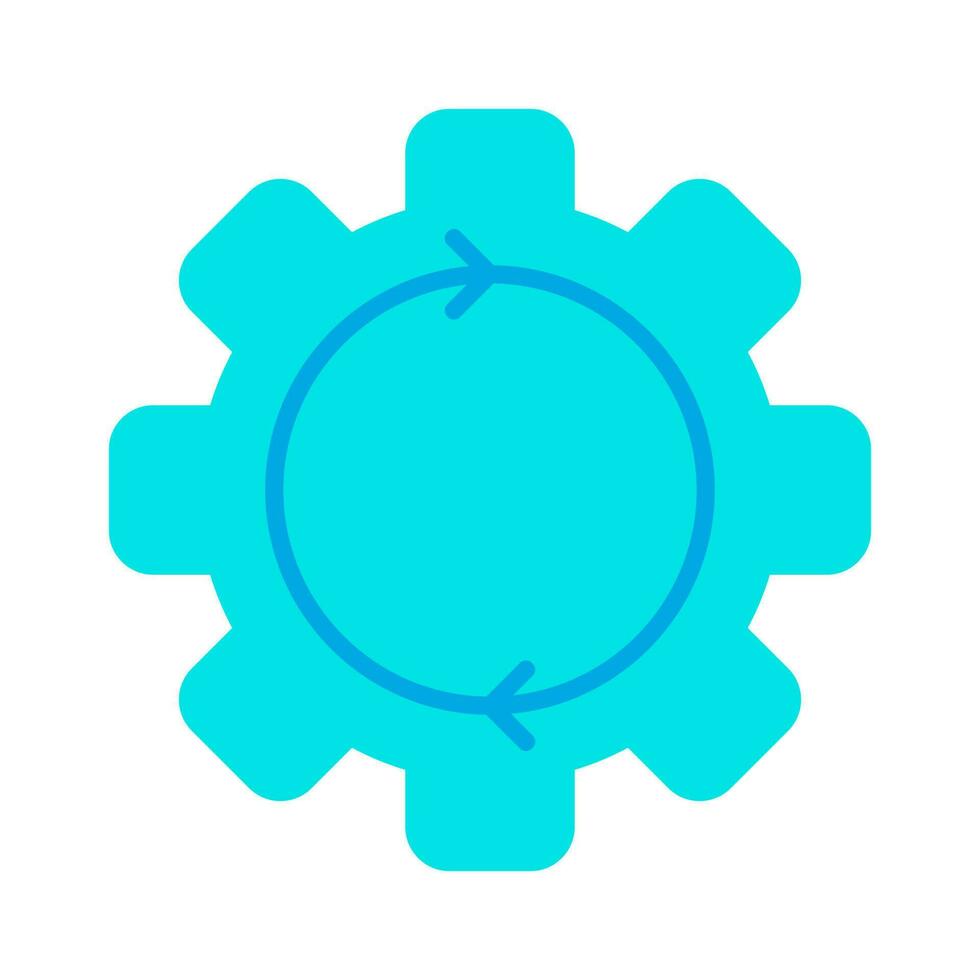 gear and circle system automation icon vector illustration