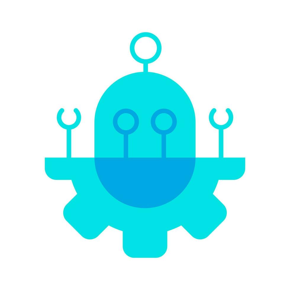 robot system automation icon vector illustration