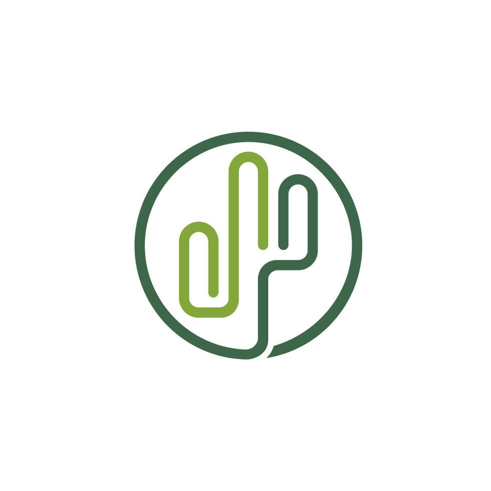 cactus logo template vector Illustration