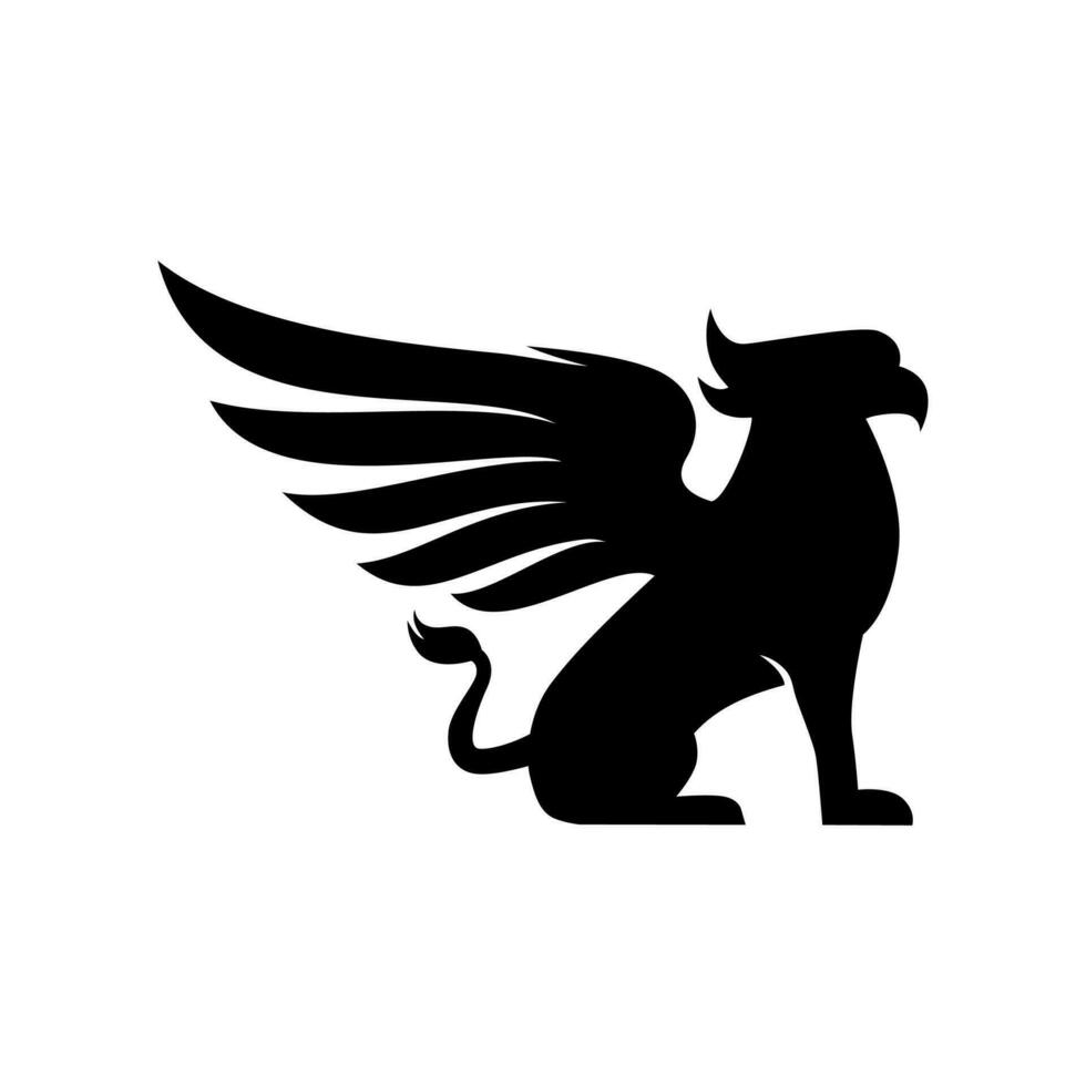 black griffin vector logo