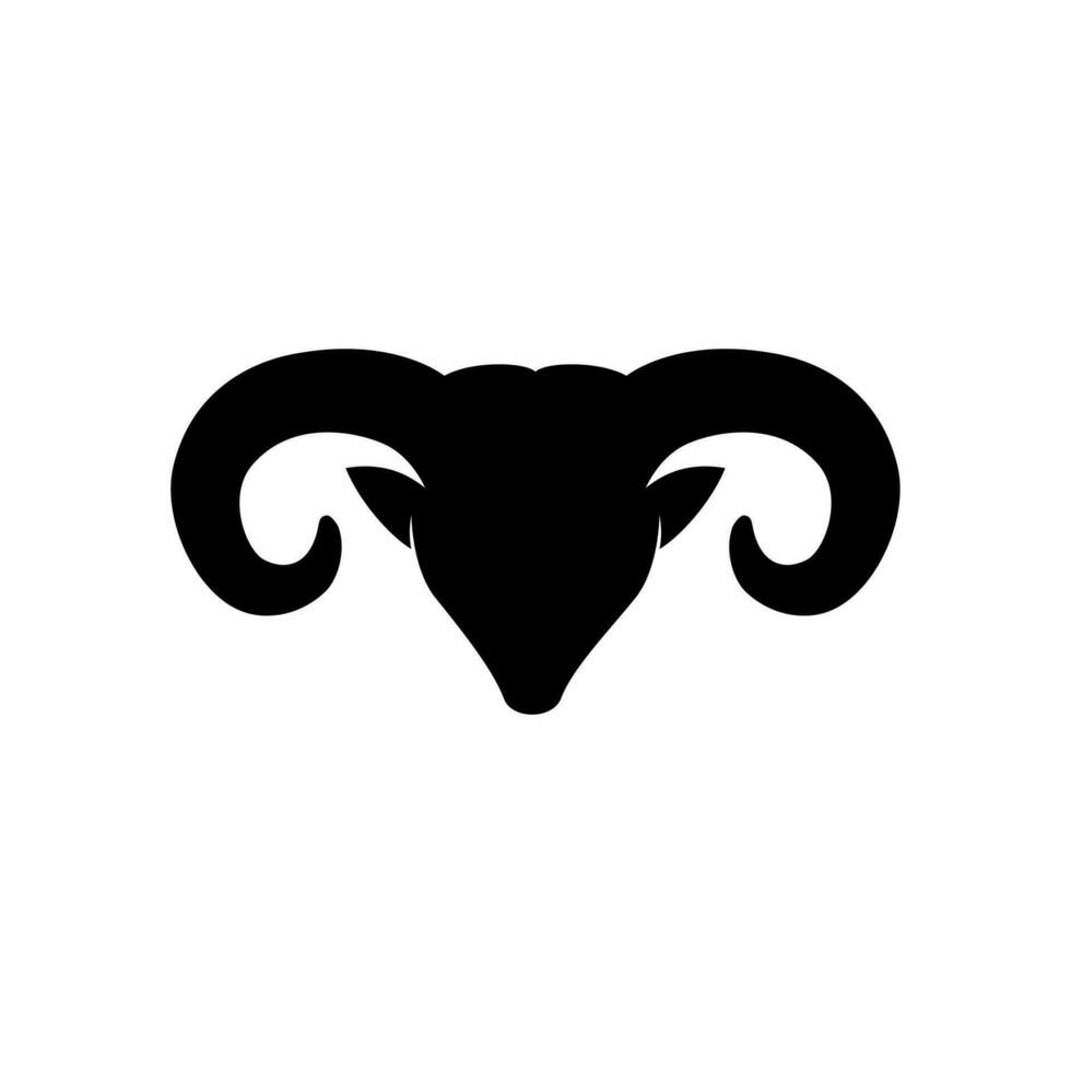 goat head vector logo