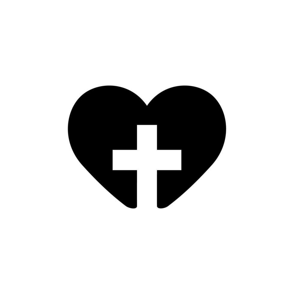 christian heart logo vector