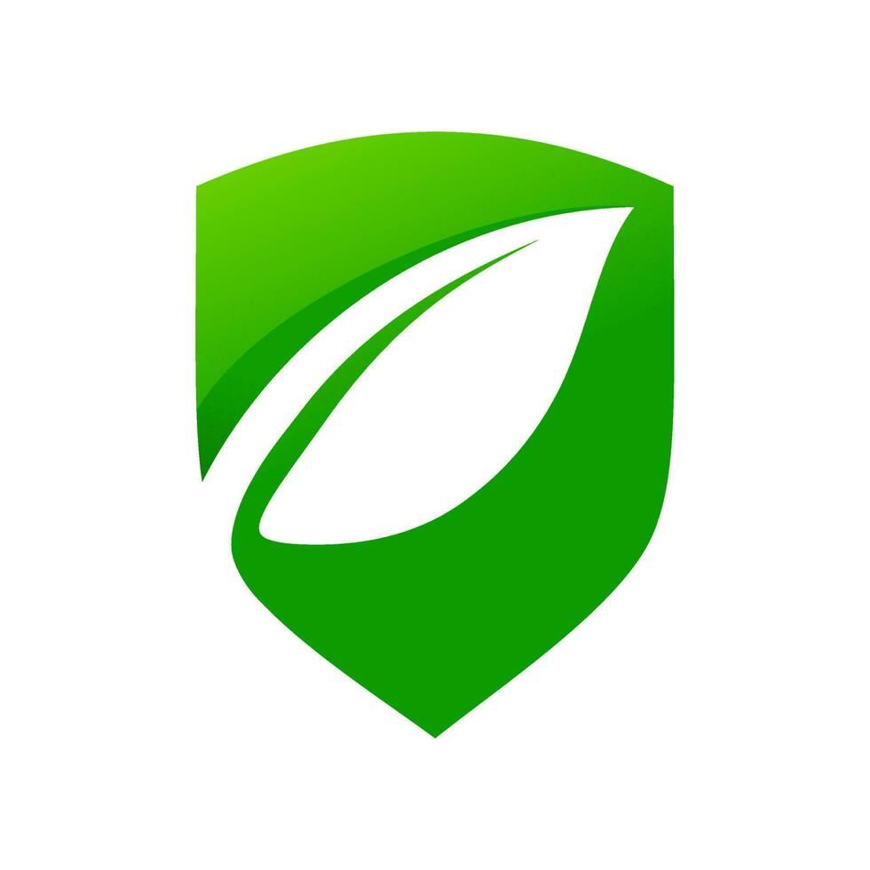 leaf shield vector logo