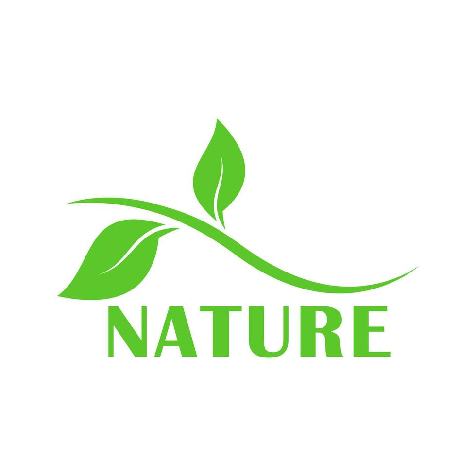 naturaleza rama vector logo