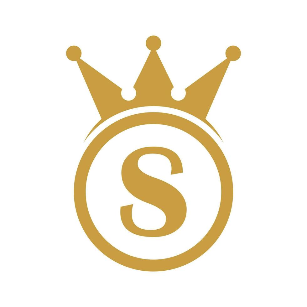 letter S crown vector logo