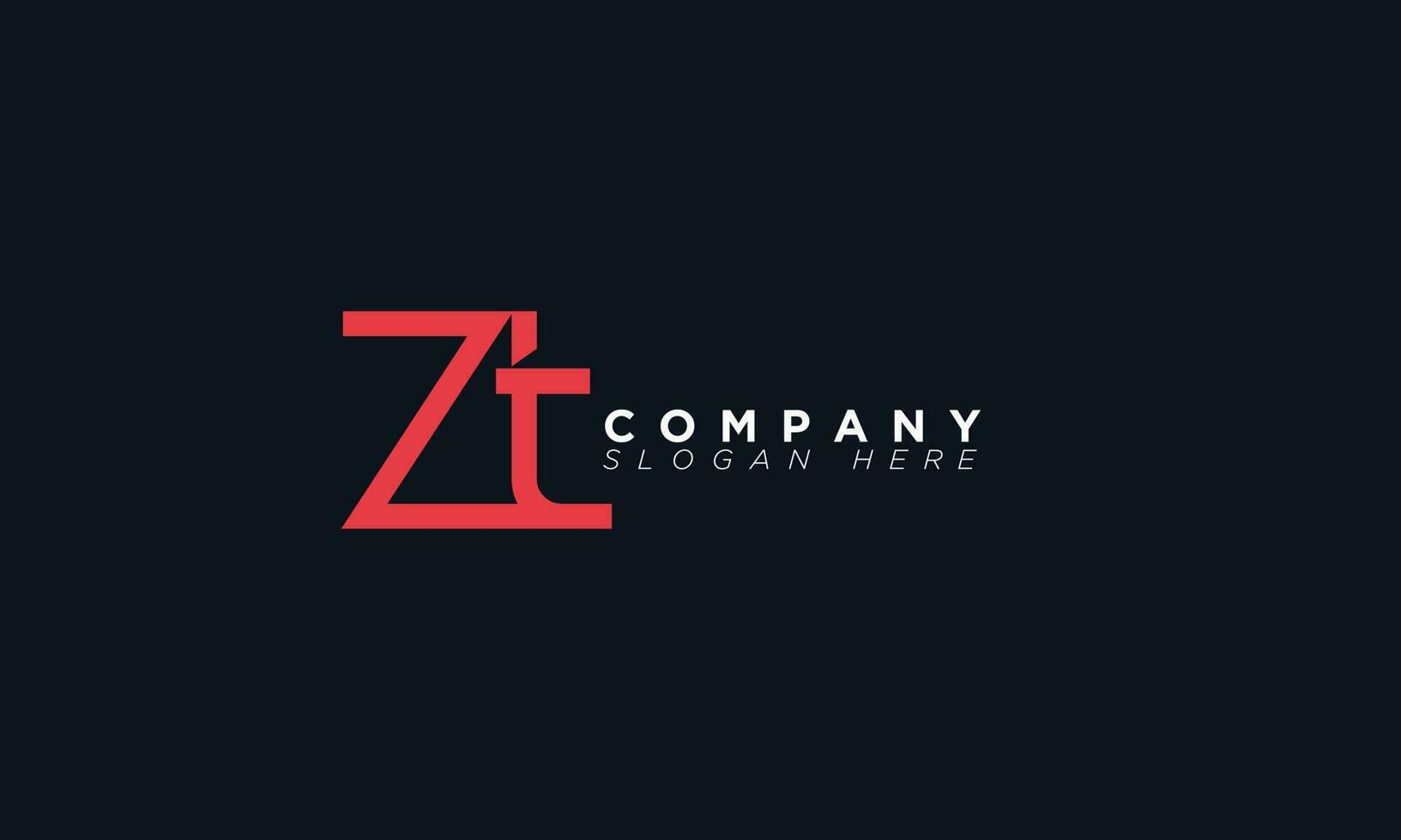 ZT Alphabet letters Initials Monogram logo TZ, Z and T vector