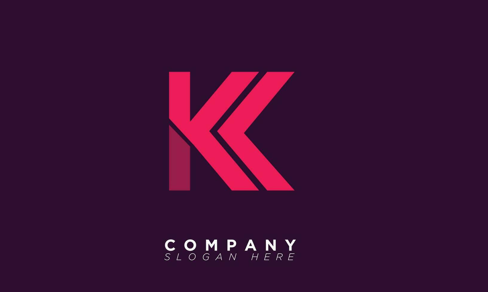 KK Alphabet letters Initials Monogram logo vector
