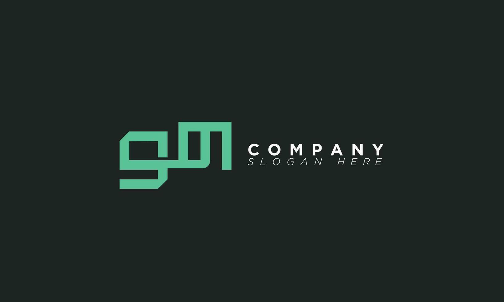 GM Alphabet letters Initials Monogram logo MG, G and M vector