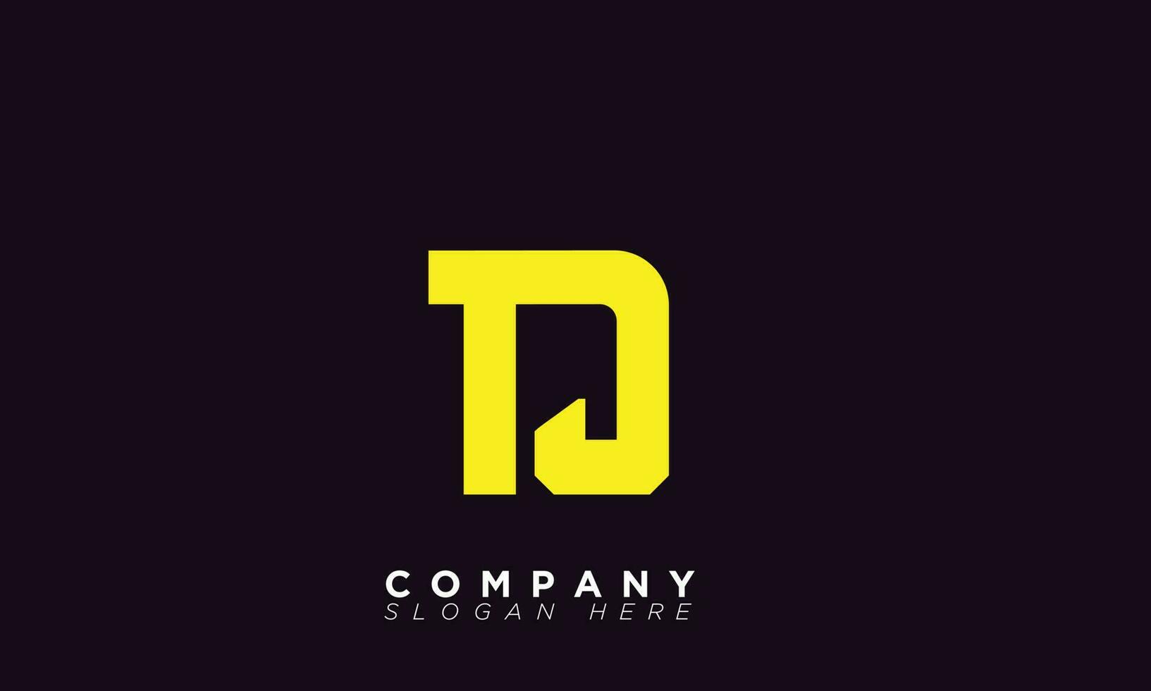 TD Alphabet letters Initials Monogram logo DT, T and D vector