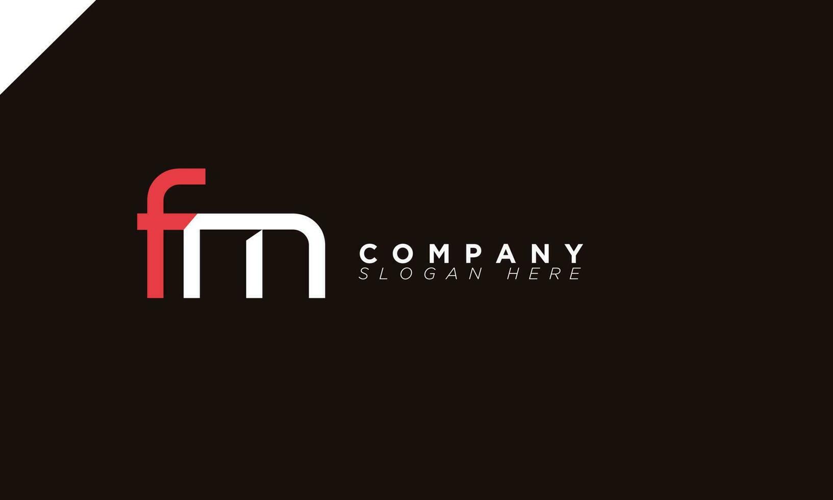 FM Alphabet letters Initials Monogram logo MF, F and M vector