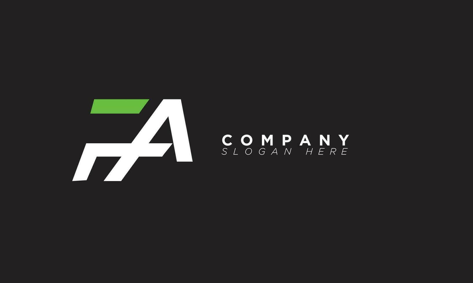 FA Alphabet letters Initials Monogram logo AF, F and A vector