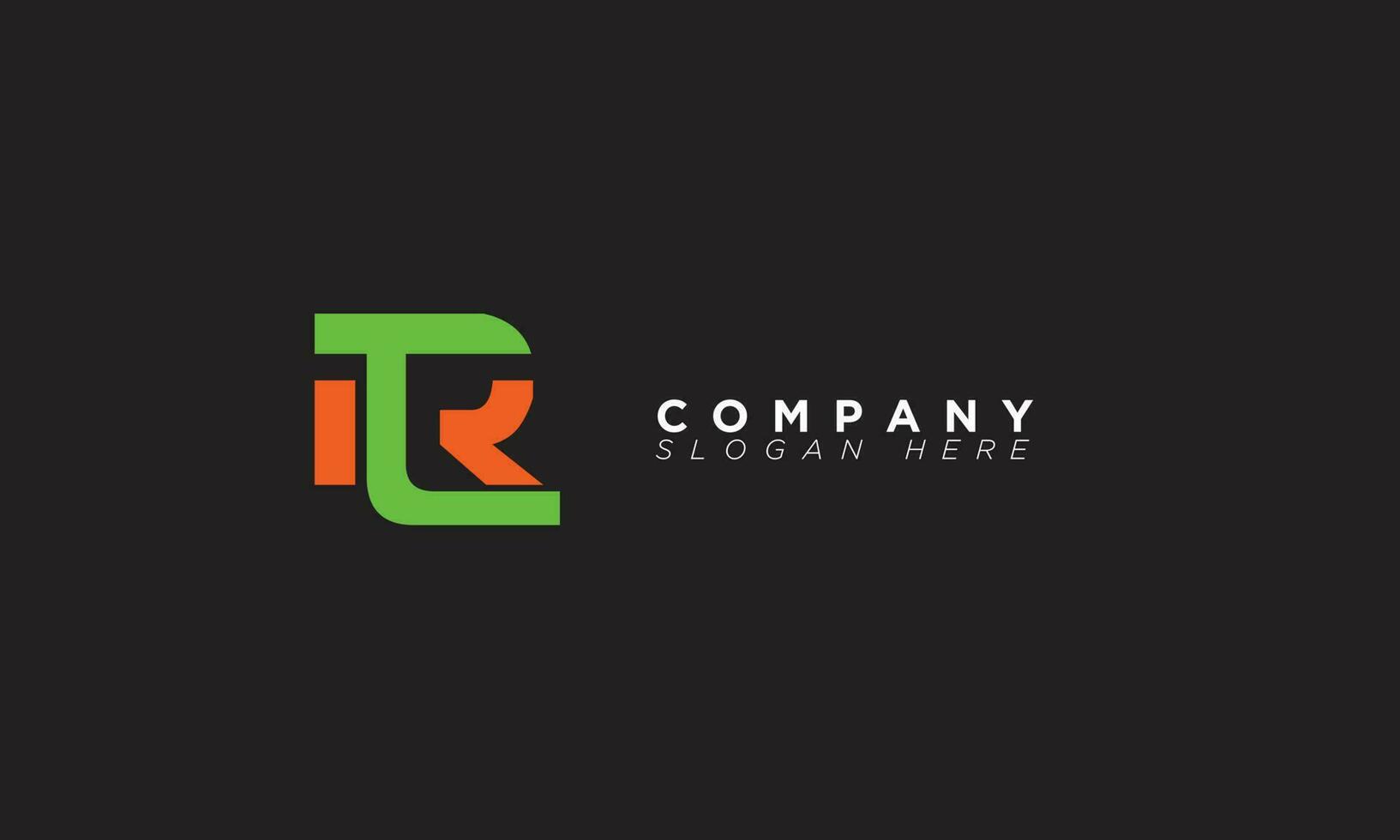 TR Alphabet letters Initials Monogram logo RT, T and R vector