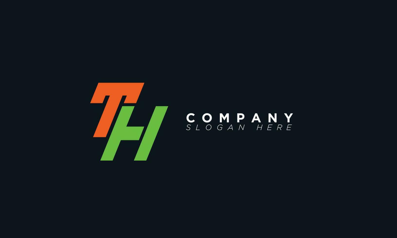 TH Alphabet letters Initials Monogram logo HT, T and H vector