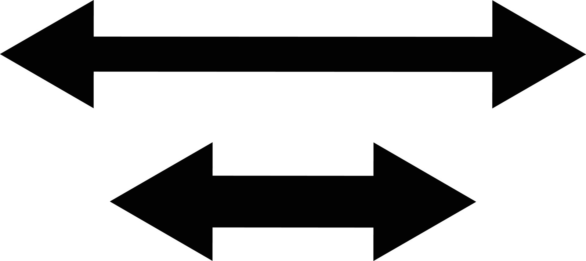 Double Arrow Icon Set Two Side Arrows Icon Vector 23234480 Vector Art 