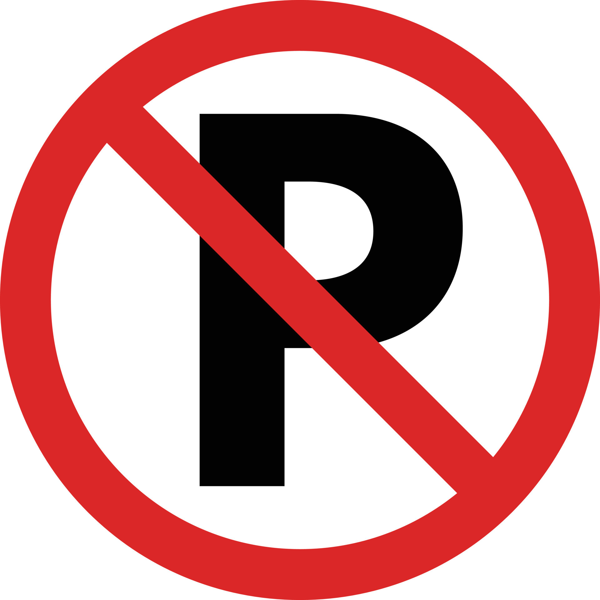 no parking sign . traffic parking ban sign vector illustration