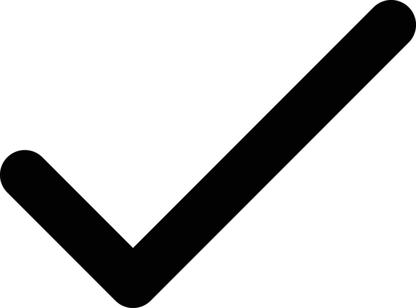 black tick icon vector . check mark  icon . approved sign . positive sign