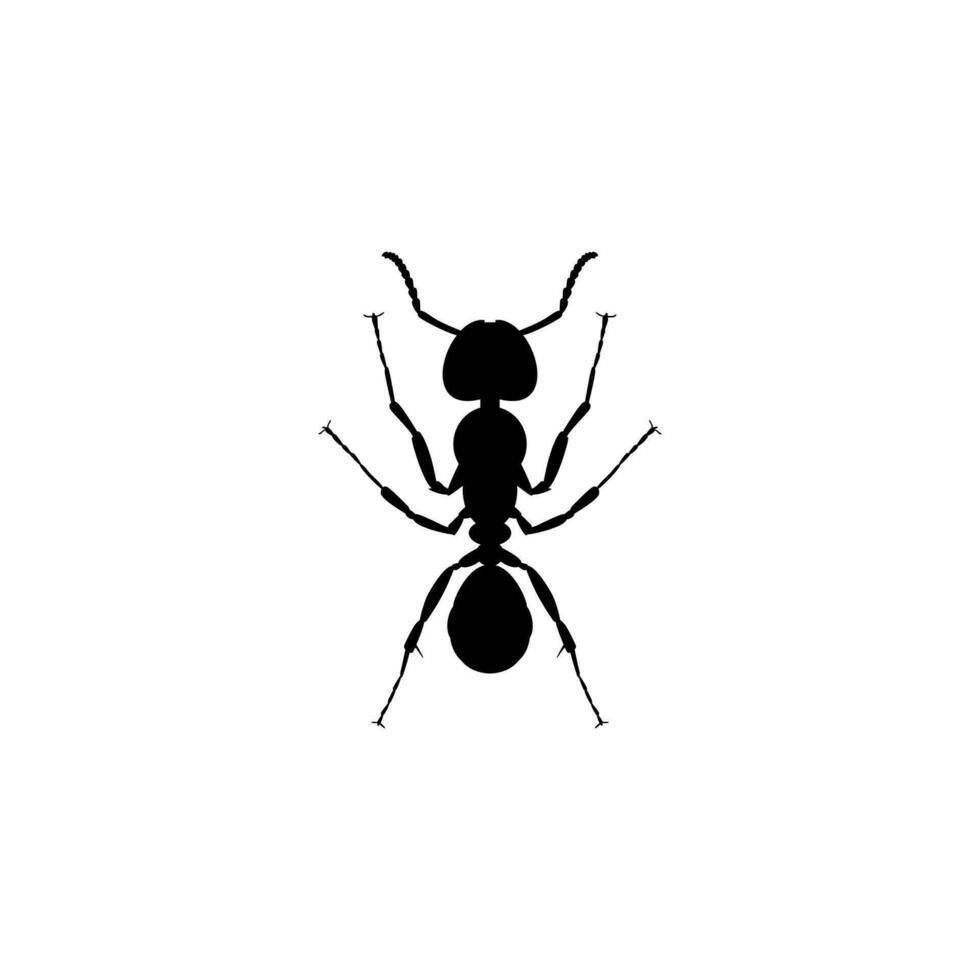 Ant Silhouette for Art Illustration, Logo, Pictogram, Website, or Graphic Design Element. Vector Illustration