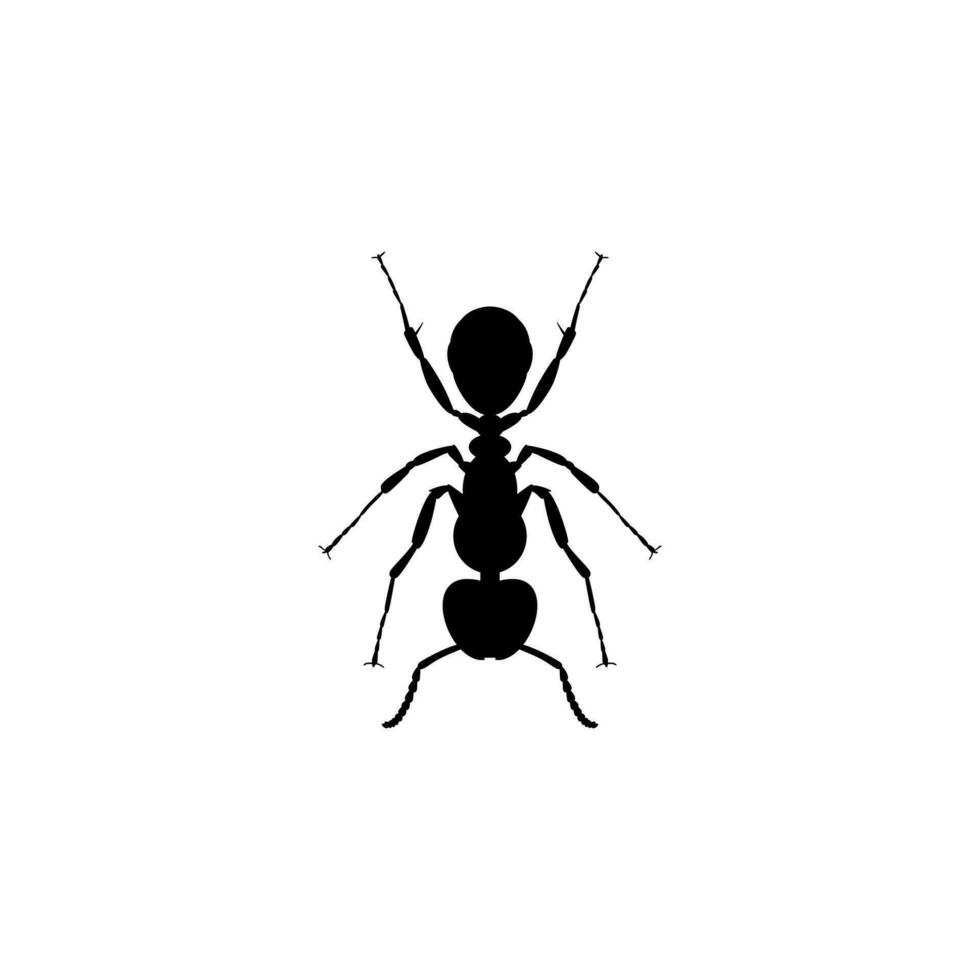 Ant Silhouette for Art Illustration, Logo, Pictogram, Website, or Graphic Design Element. Vector Illustration