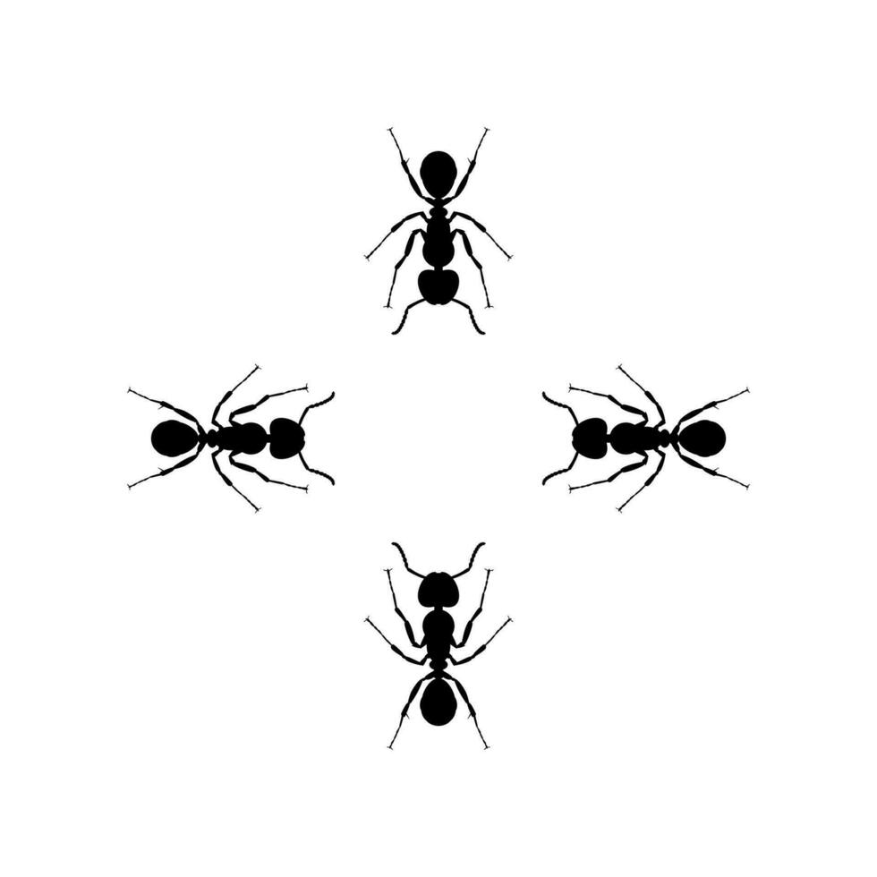 Colony of the Ant Silhouette for Art Illustration, Logo, Pictogram, Website, or Graphic Design Element. Vector Illustration