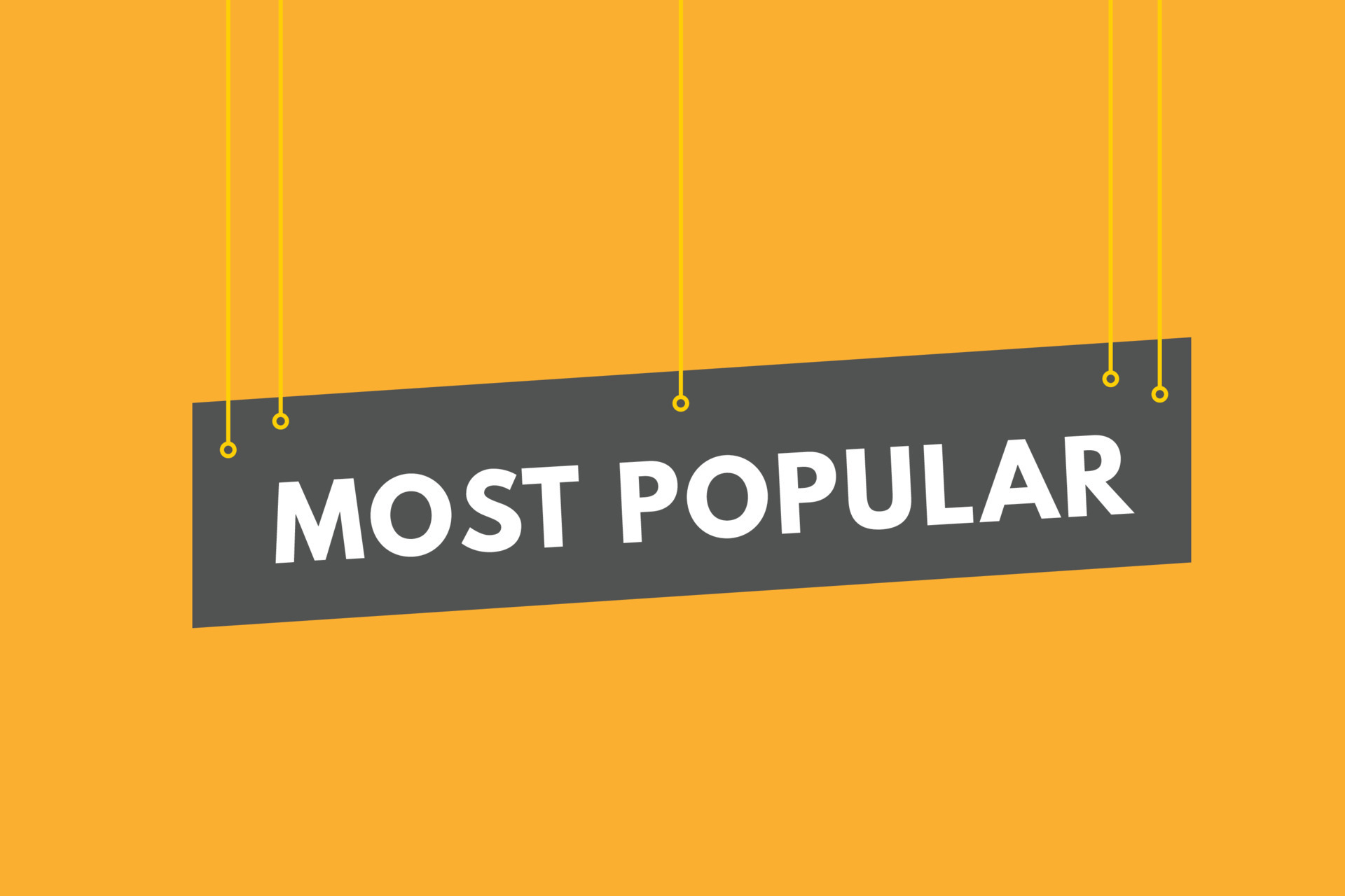 Most popular text Button. Most popular Sign Icon Label Sticker Web