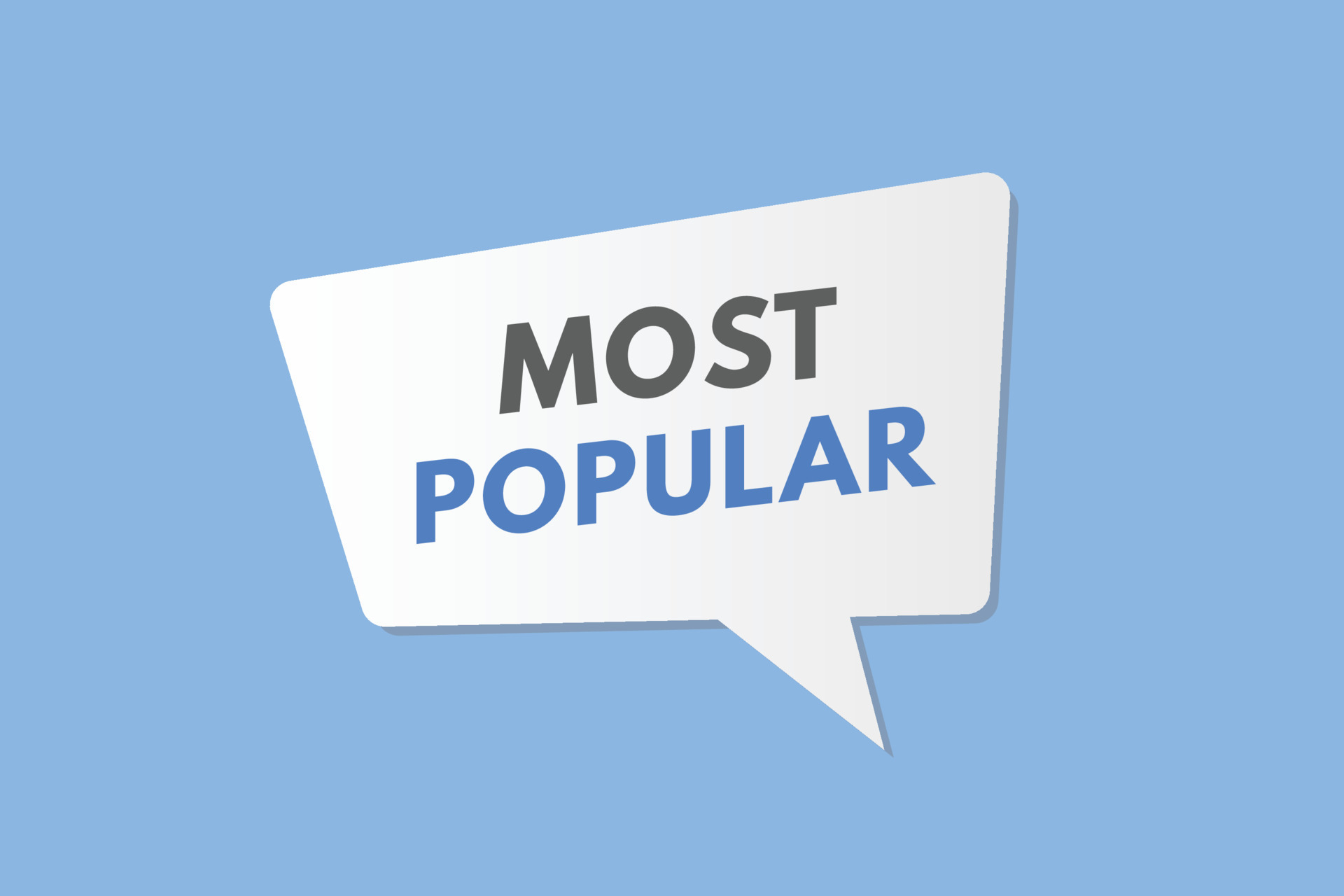 Most popular text Button. Most popular Sign Icon Label Sticker Web