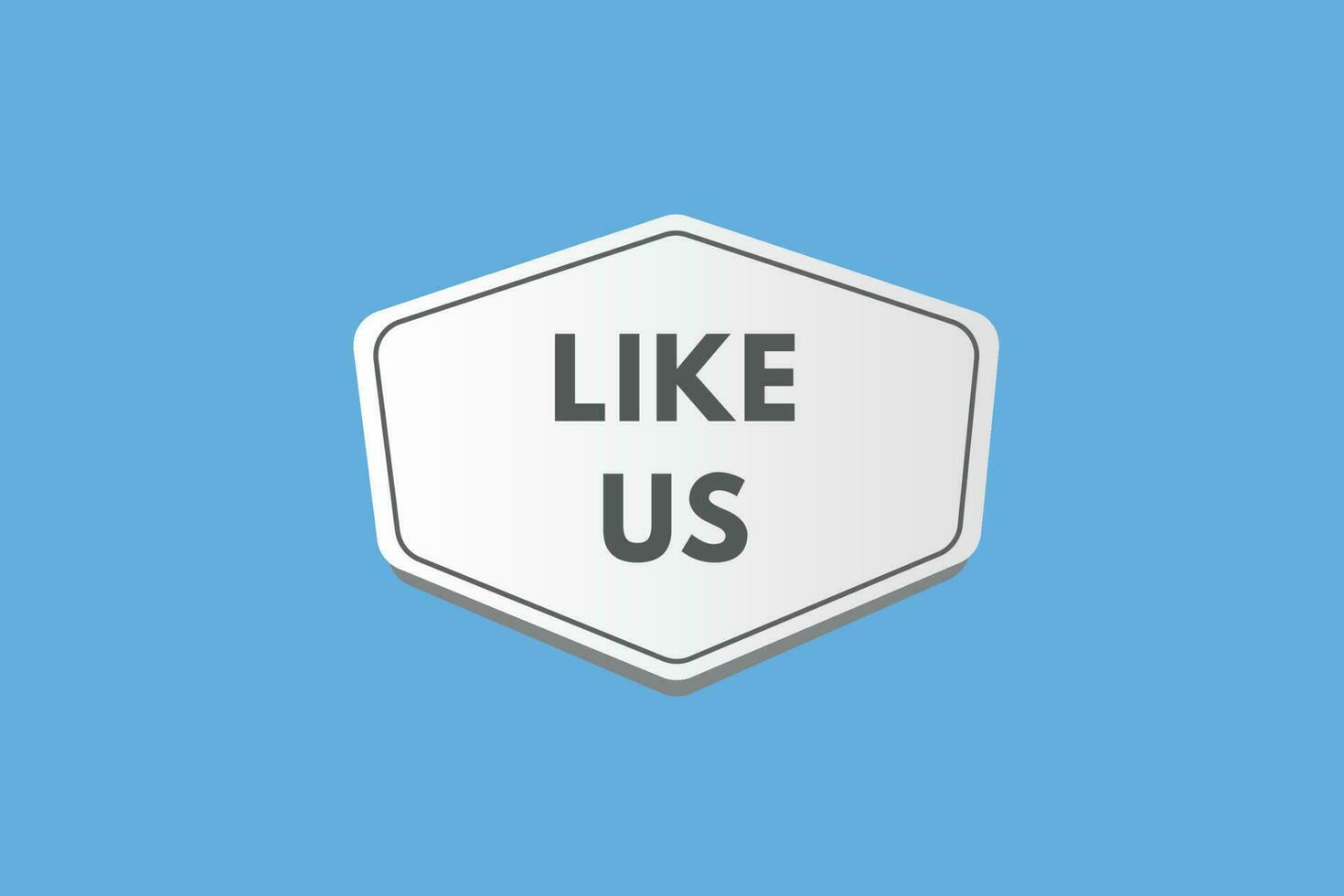 Like Us text Button. Like Us Sign Icon Label Sticker Web Buttons vector