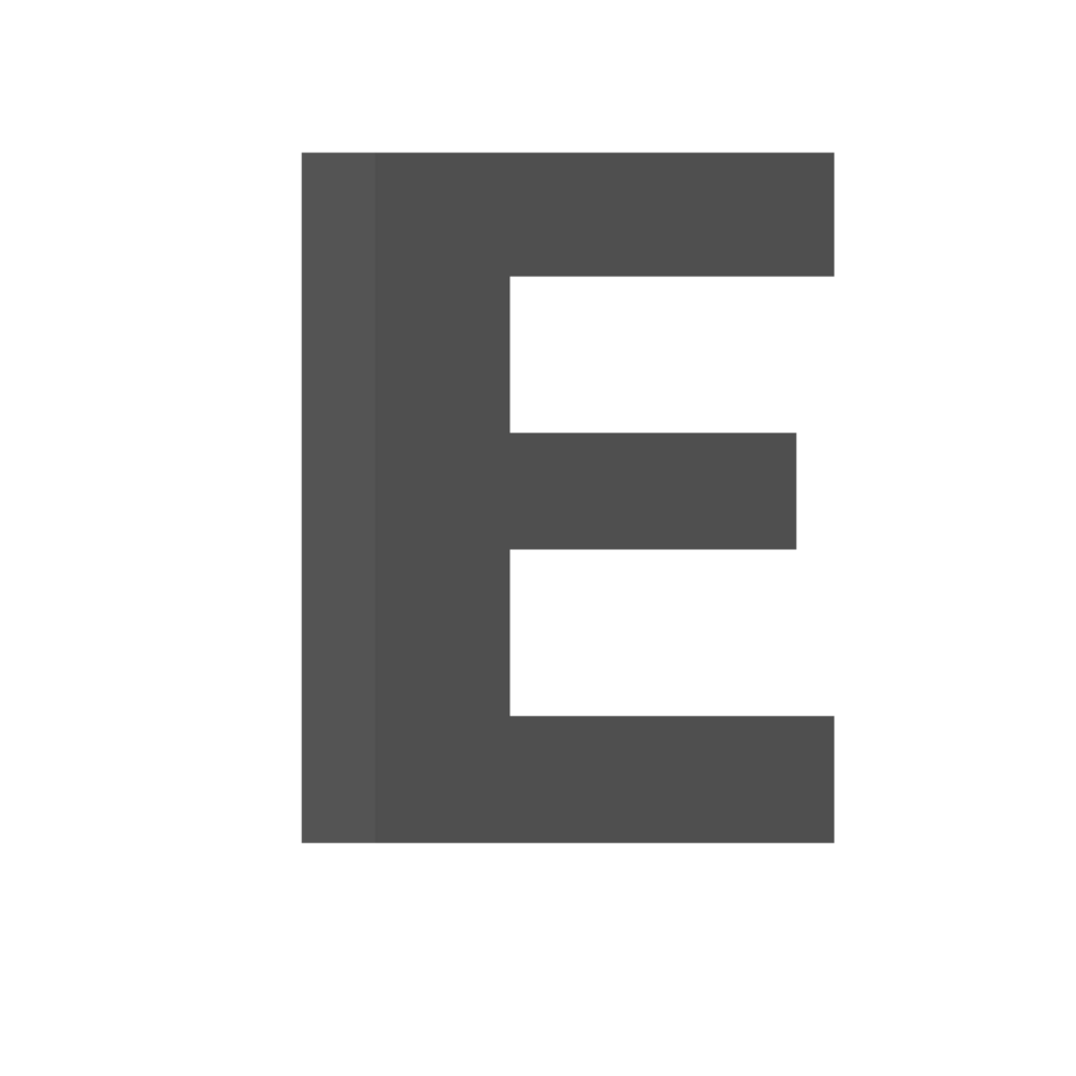 3d alphabet PNG in transparent background