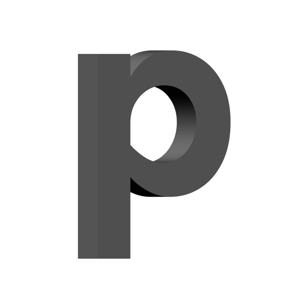 3d alphabet PNG in transparent background