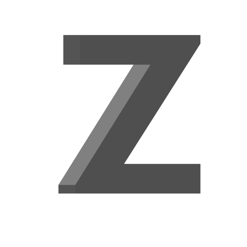 3d alphabet PNG in transparent background