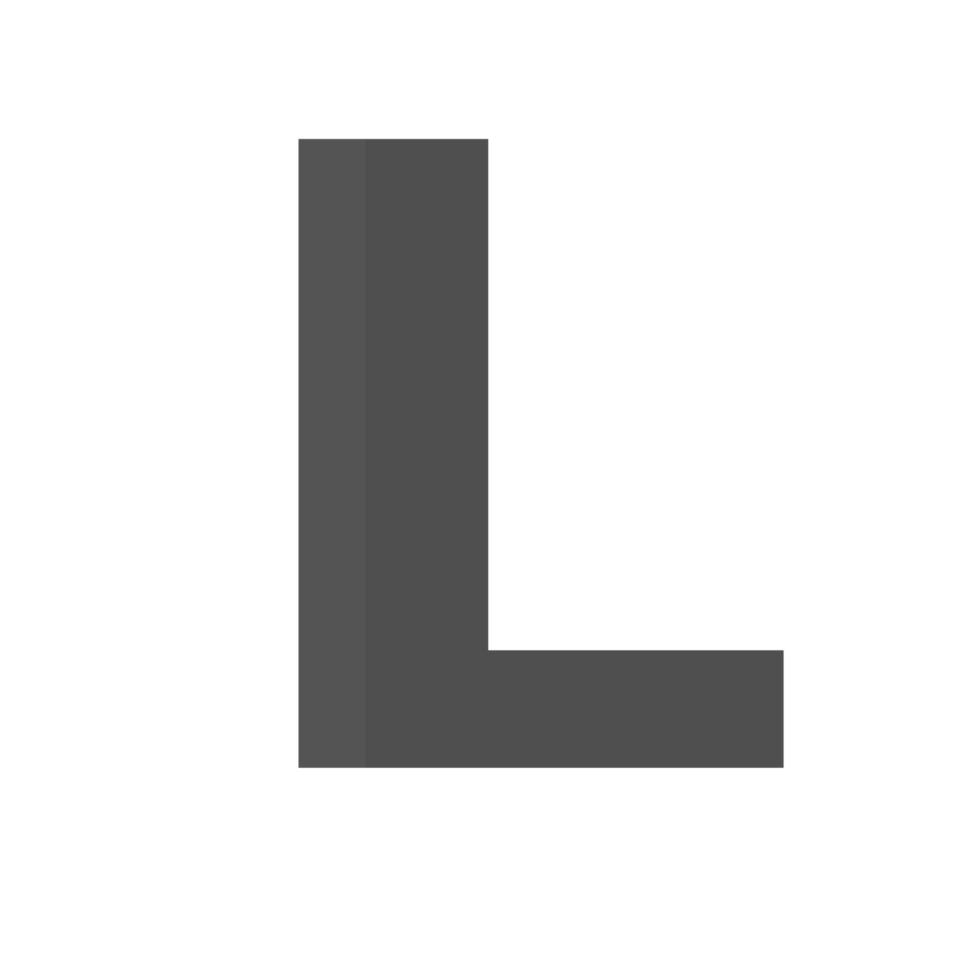 3d alphabet PNG in transparent background