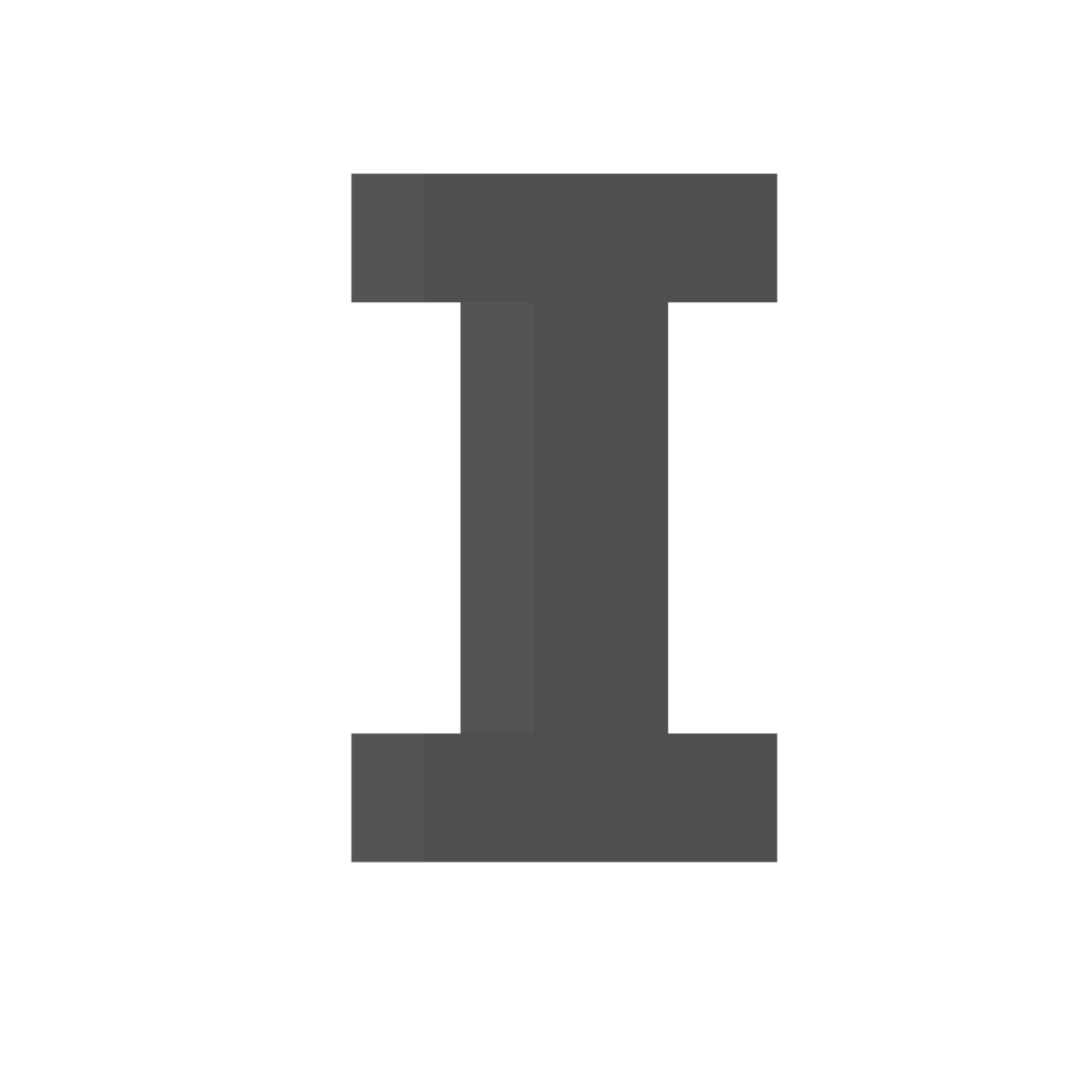 3d alphabet PNG in transparent background