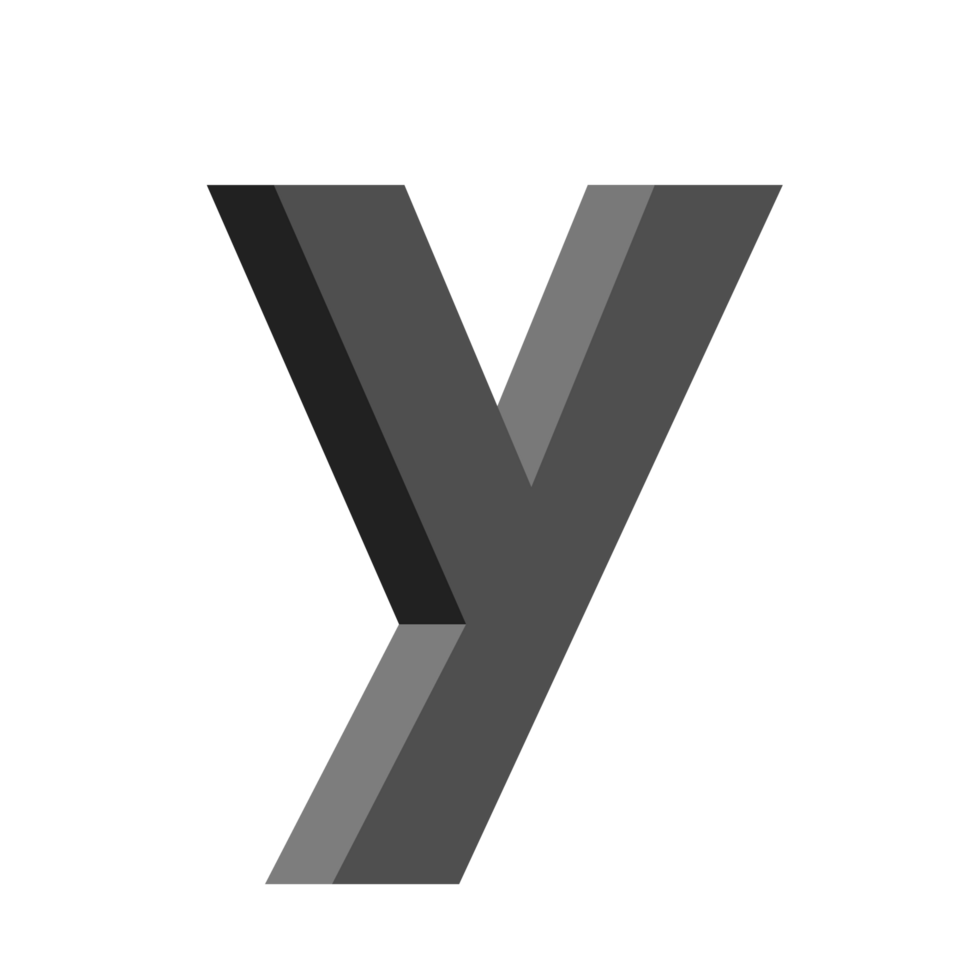 3d alphabet PNG in transparent background