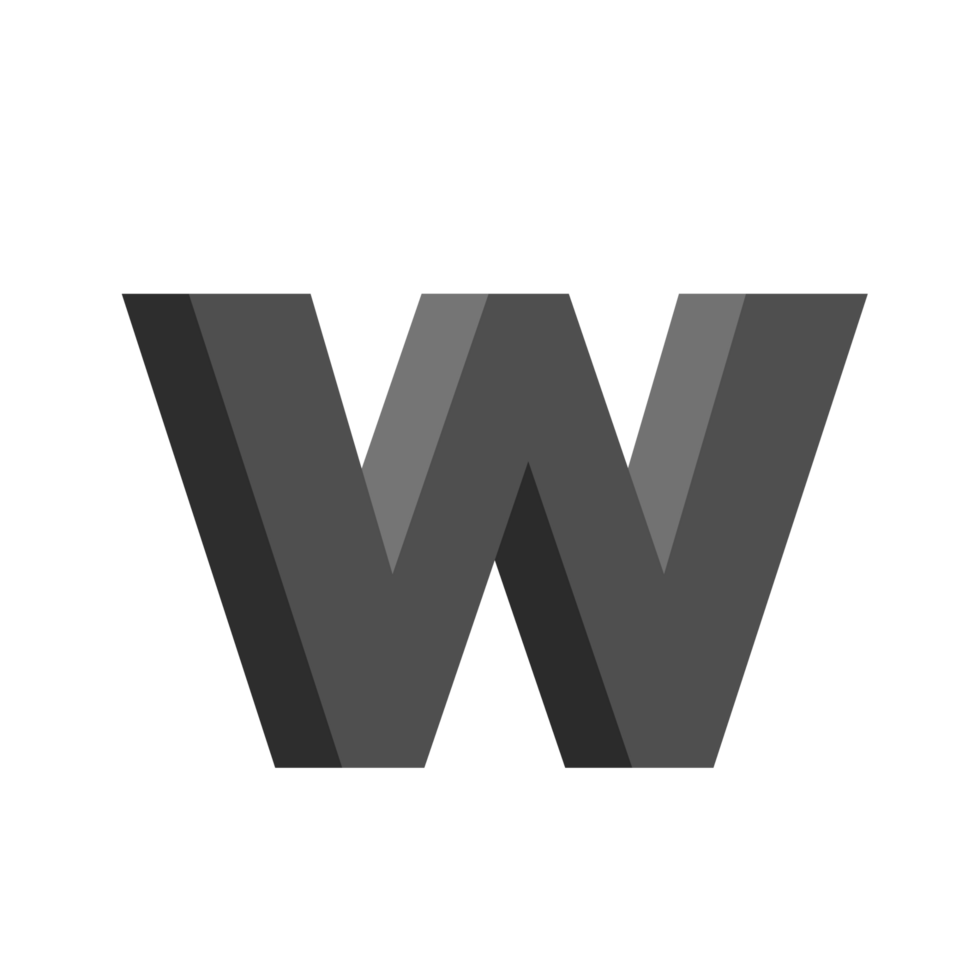 3d alphabet PNG in transparent background