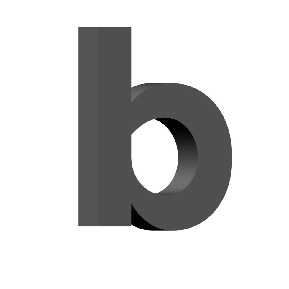 3d alphabet PNG in transparent background