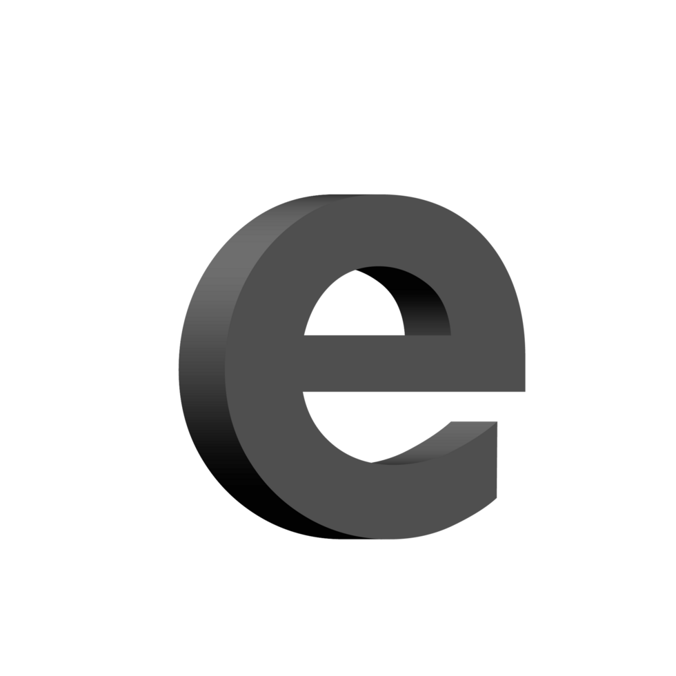 3d alphabet PNG in transparent background