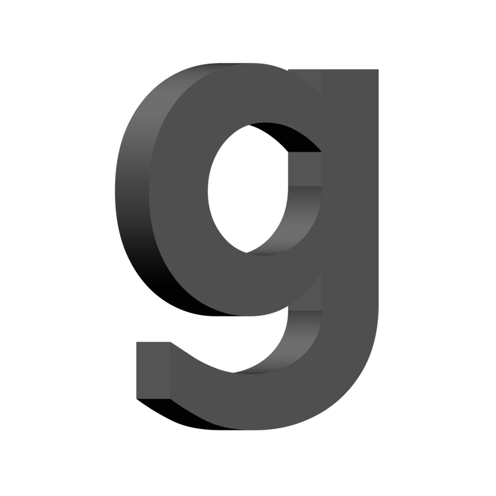 3d alphabet PNG in transparent background