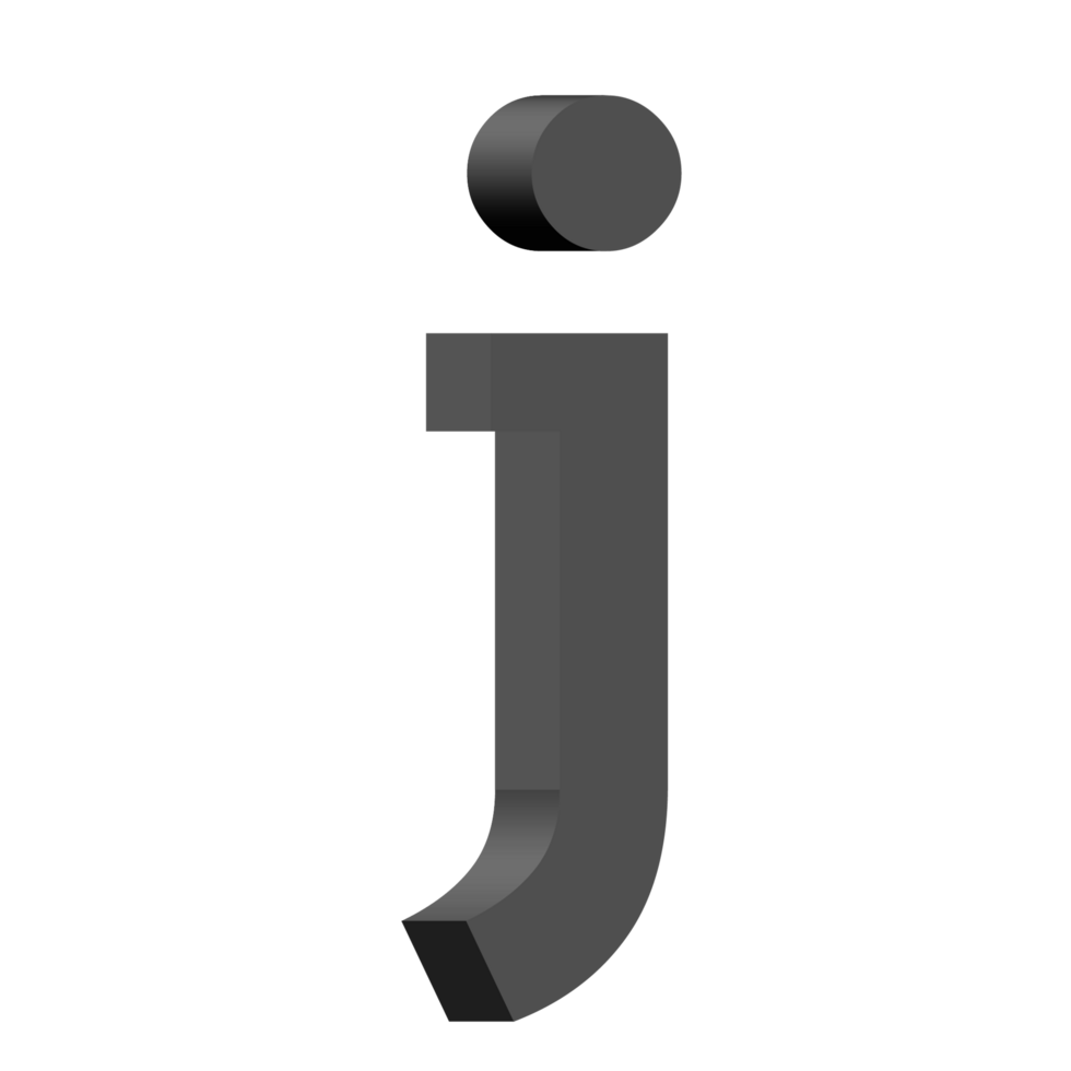 3d alphabet PNG in transparent background