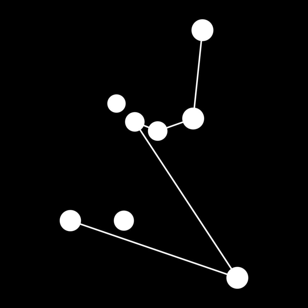 hidrus constelación mapa. vector ilustración.